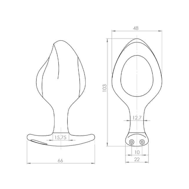Mystim Rocking L Anal Plug Điện Rung Lớn Mạnh Mẽ
