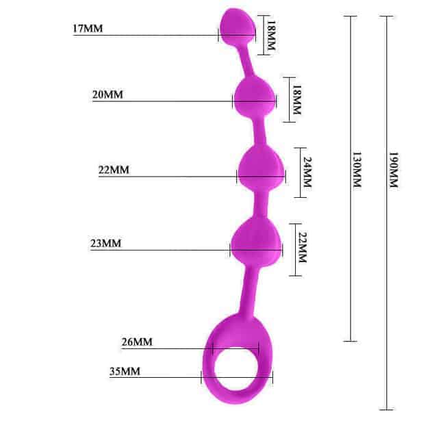 Chuỗi hạt hậu môn Pretty Love Beads hồng tăng khoái cảm