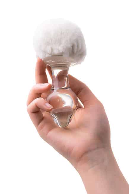 Sexus Glass Plug Viền Trắng – Sang Trọng, Hậu Môn Hay!