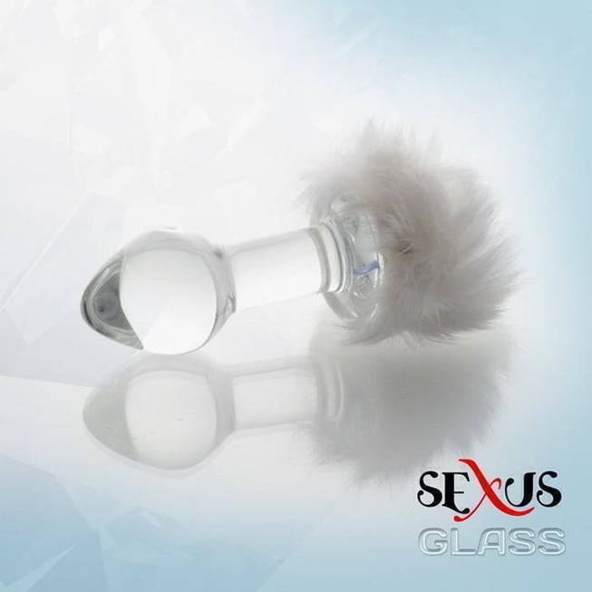 Sexus Glass Plug Viền Trắng – Sang Trọng, Hậu Môn Hay!