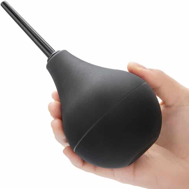 b-Vibe Enema Đen Silicone Rửa Hậu Môn An Toàn Tiện