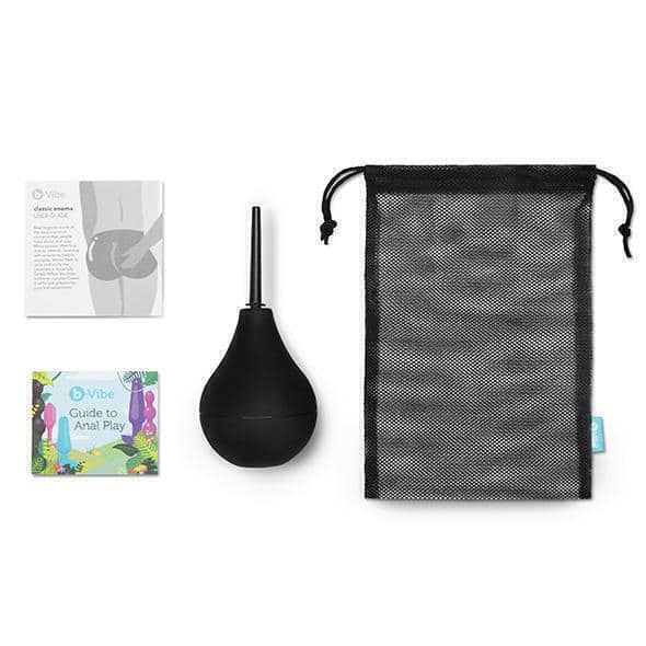 b-Vibe Enema Đen Silicone Rửa Hậu Môn An Toàn Tiện