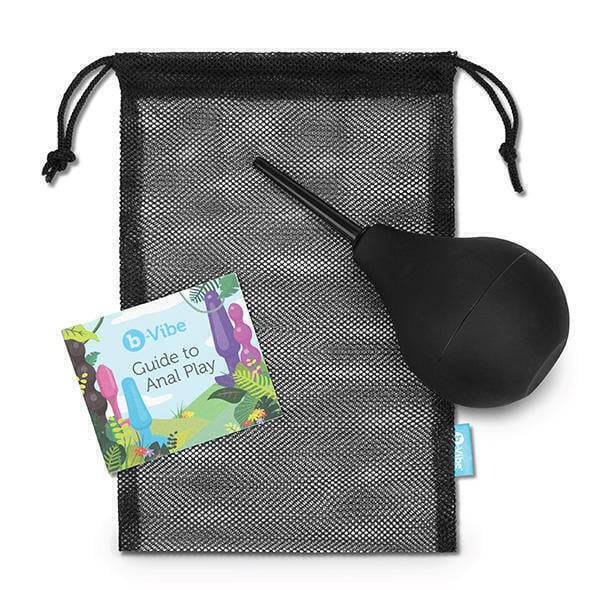 b-Vibe Enema Đen Silicone Rửa Hậu Môn An Toàn Tiện