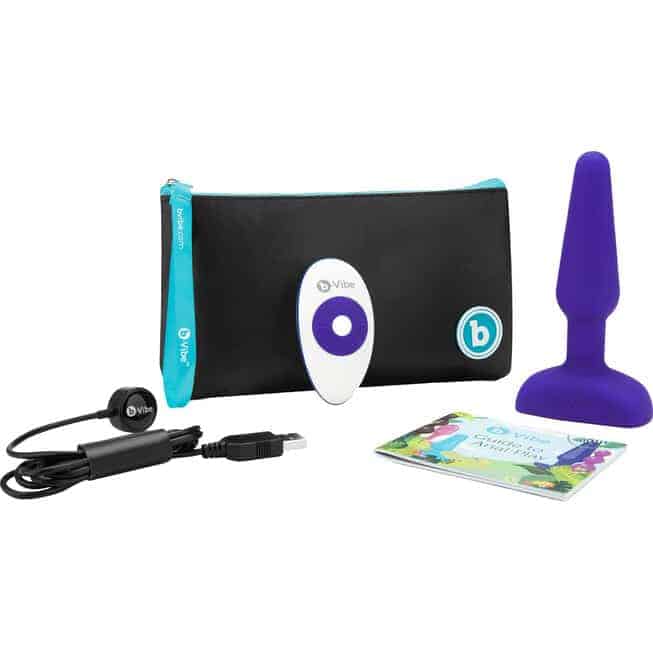 Plug b-Vibe Trio Tím Rung Remote 3 Motor
