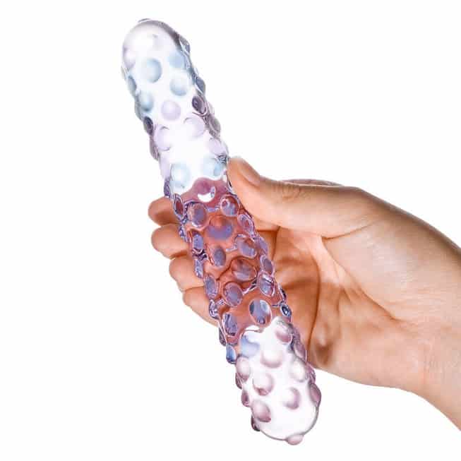 Nubby Glas Kính 17.5cm Sần Hồng Tím Mịn Đỉnh
