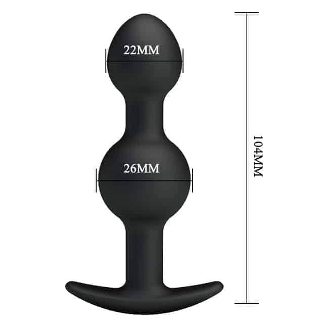 Plug Mông Pretty Love L Đen 2 Bi Siêu Sướng
