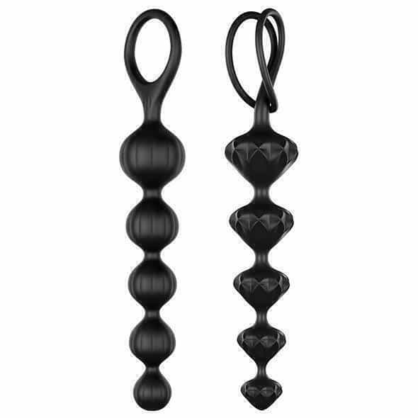 Satisfyer Beads 2 Cây Đen Anal 3.7cm Kích Thích Sâu