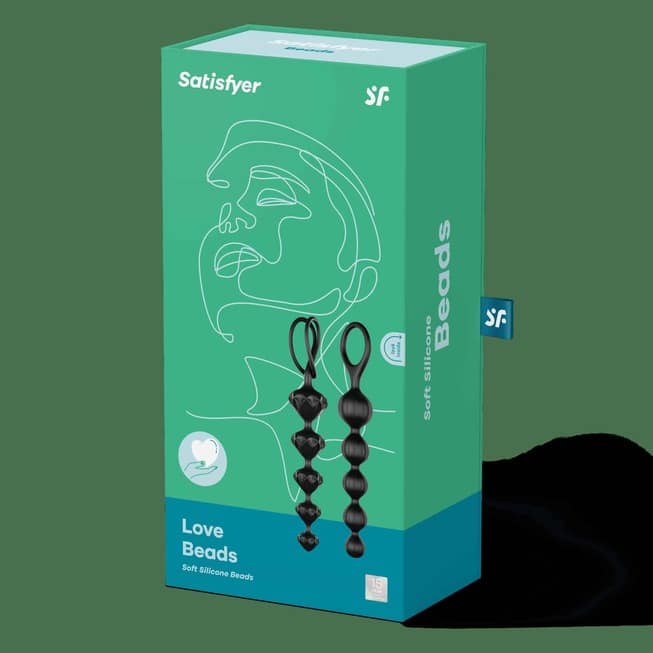 Satisfyer Beads 2 Cây Đen Anal 3.7cm Kích Thích Sâu