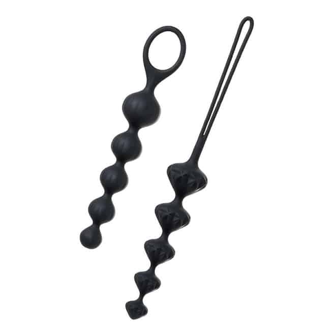 Satisfyer Beads 2 Cây Đen Anal 3.7cm Kích Thích Sâu