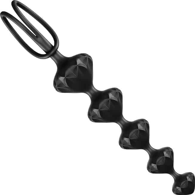 Satisfyer Beads 2 Cây Đen Anal 3.7cm Kích Thích Sâu