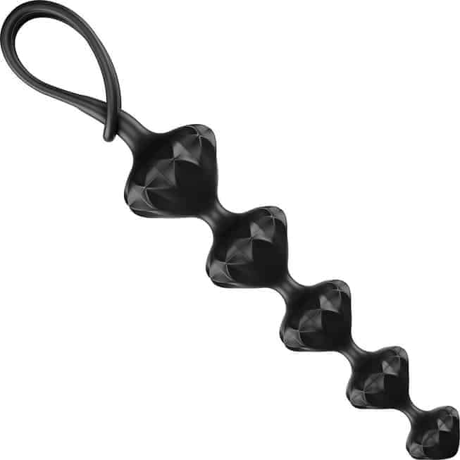 Satisfyer Beads 2 Cây Đen Anal 3.7cm Kích Thích Sâu