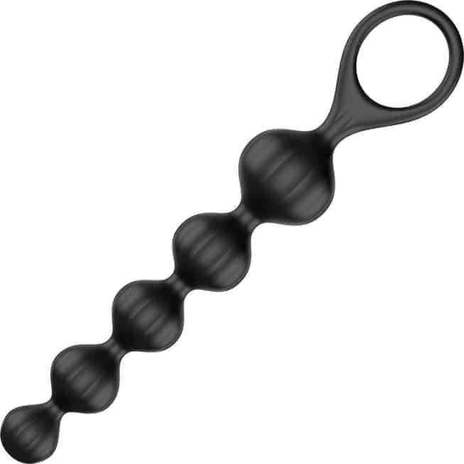 Satisfyer Beads 2 Cây Đen Anal 3.7cm Kích Thích Sâu