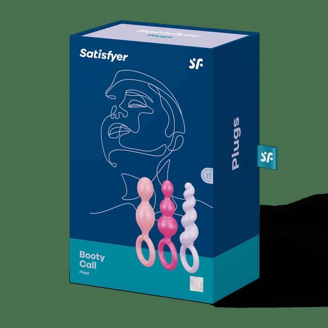 Booty Call Satisfyer 3pc Plug Anal Đa Màu Đỉnh Cao