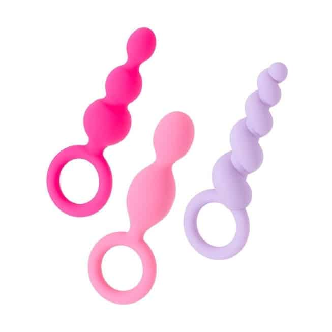 Booty Call Satisfyer 3pc Plug Anal Đa Màu Đỉnh Cao