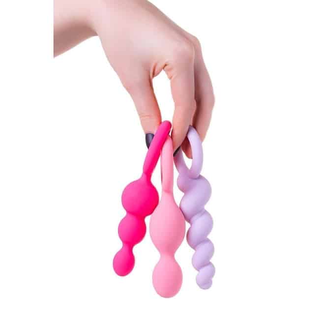 Booty Call Satisfyer 3pc Plug Anal Đa Màu Đỉnh Cao