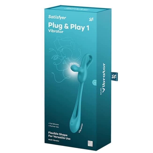 Satisfyer Plug Play 1 Vib Cặp Plug Xanh 43cm
