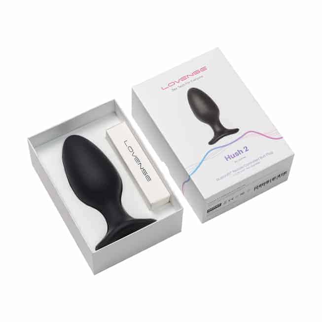 Lovense Hush 2 Plug Hậu Môn L Đen App Mạnh Mẽ