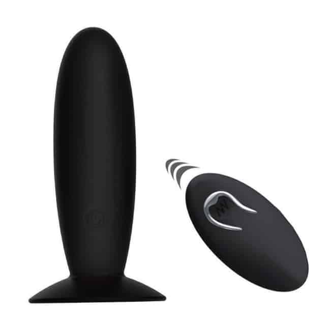 Pretty Love plug hậu môn rung remote đen 4cm mạnh mẽ