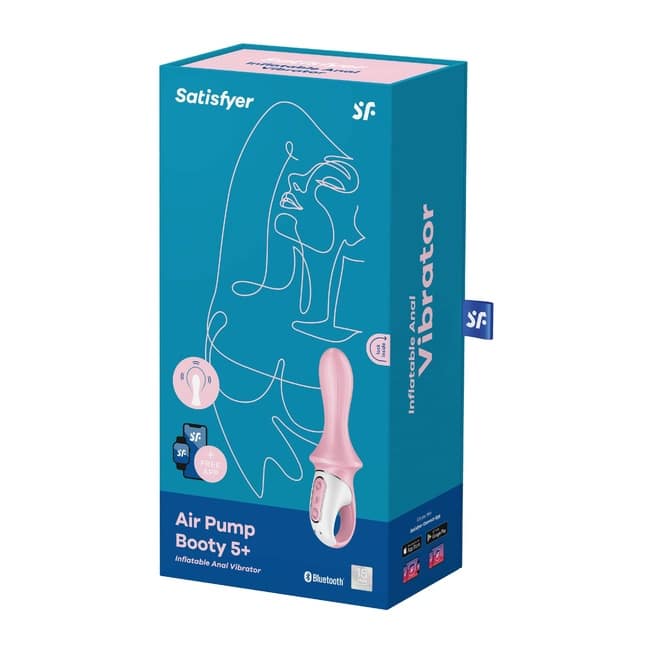 Satisfyer Air Pump Booty 5+ Anal Rung Hồng Phồng Khí Đỉnh