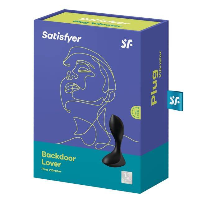 Satisfyer Backdoor Lover Đen Hậu Môn Rung 3.3cm