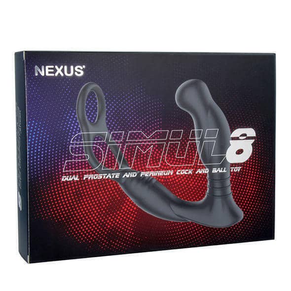 Nexus Simul8 Prostate Ring Đen Dao Động Đôi Siêu Phẩm