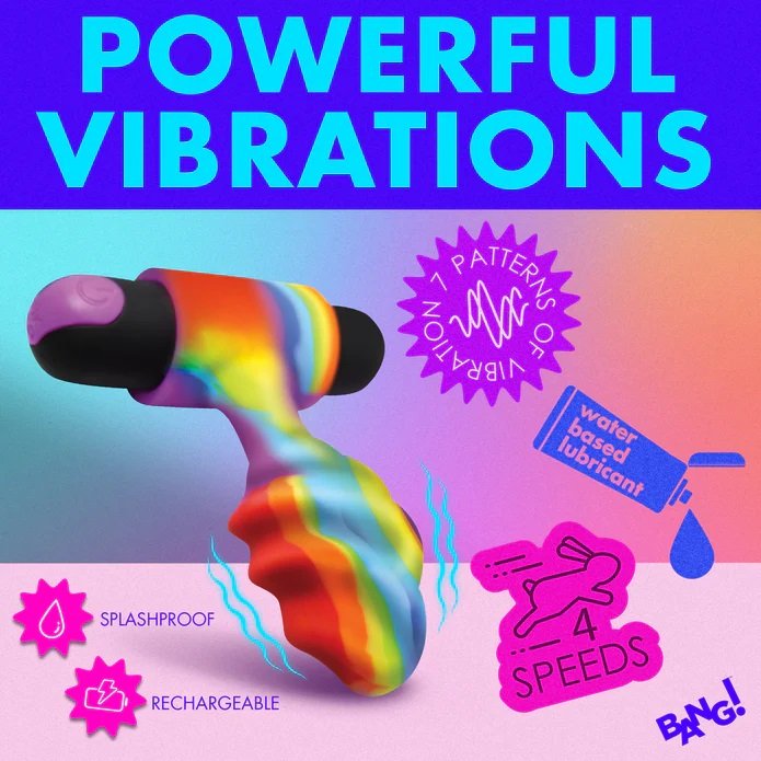 Bang Rainbow Anal Plug Rung 2.8cm Lung Linh Siêu Sướng
