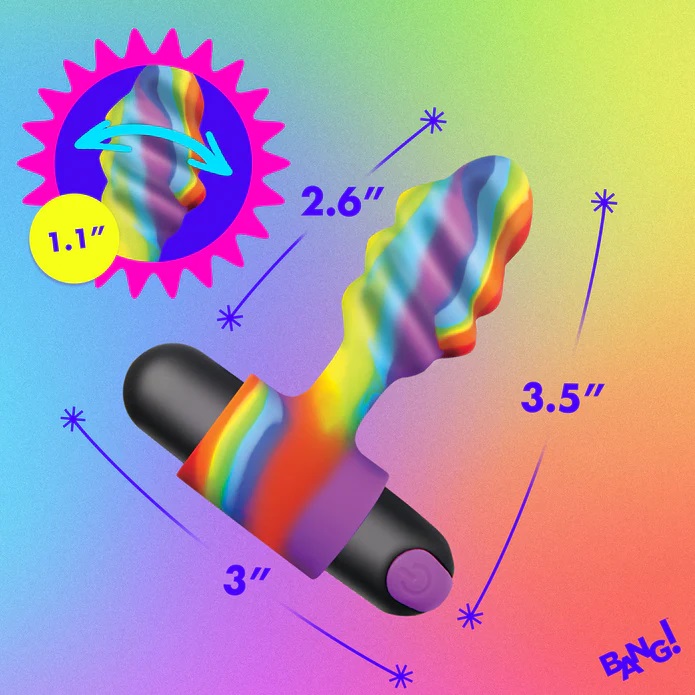 Bang Rainbow Anal Plug Rung 2.8cm Lung Linh Siêu Sướng