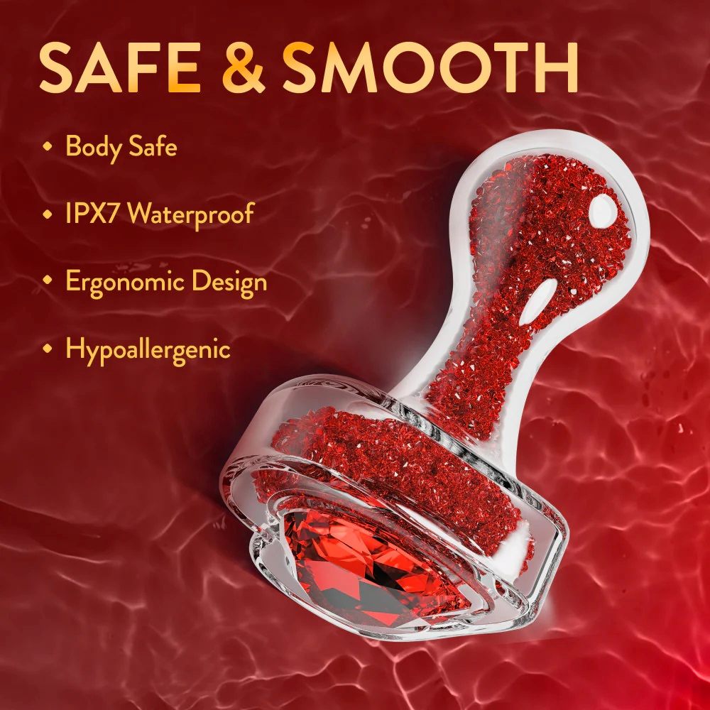 Plug Kính Đỏ Lustre 3.8cm Sang Trọng Đỉnh Cao