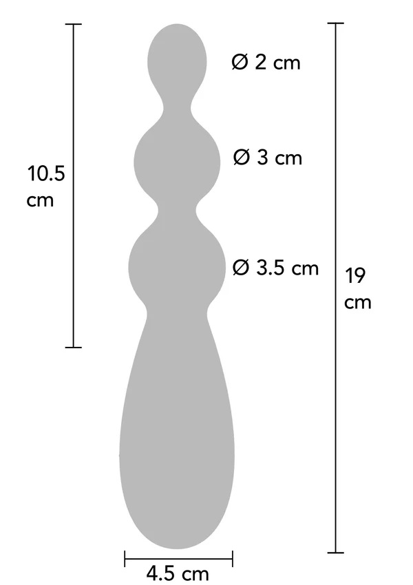 Hidden Triple Thrill Chuỗi Rung Đen 3.5cm Ba Lớp Sướng