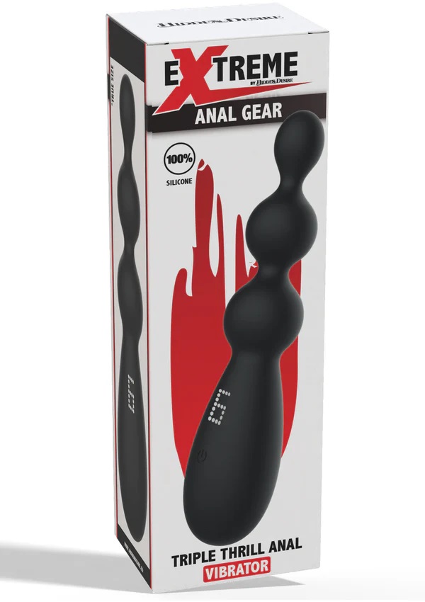 Hidden Triple Thrill Chuỗi Rung Đen 3.5cm Ba Lớp Sướng