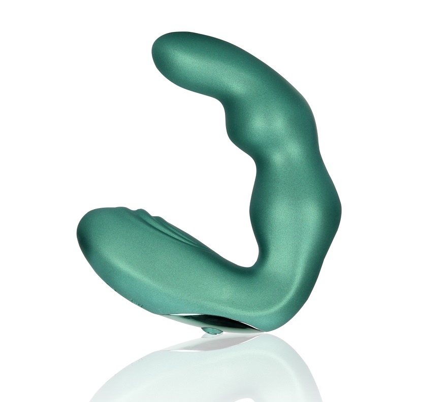 Ouch Massager Prostate Xanh Kim Loại Rung 9cm