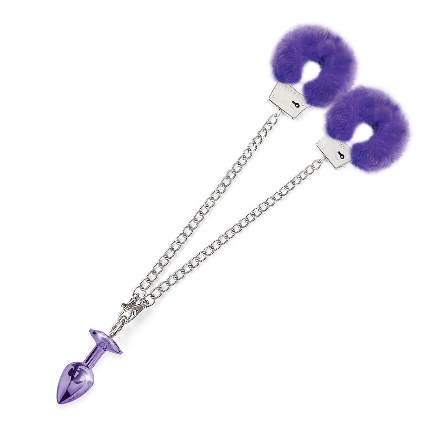 Fluffy Còng Tay Nixie Plug Tím Kim Loại Nóng Bỏng