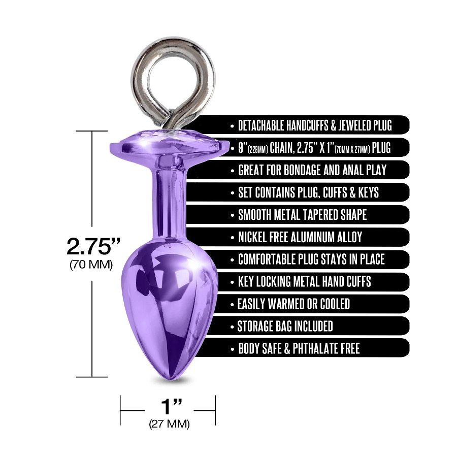 Fluffy Còng Tay Nixie Plug Tím Kim Loại Nóng Bỏng