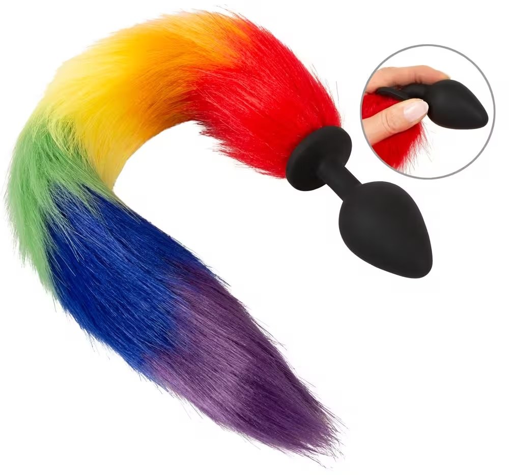 You2Toys Đuôi Cáo Cầu Vồng 42cm Nút Mềm Mịn