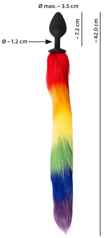 You2Toys Đuôi Cáo Cầu Vồng 42cm Nút Mềm Mịn