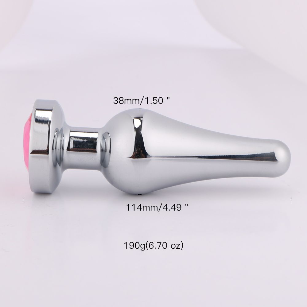 MT Plug Hậu Môn Bạc 114x38mm Kim Loại Sang Trọng