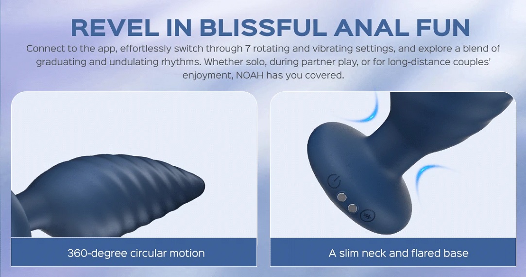 Honey Noah Plug Navy – Xoay Rung Remote Hậu Môn Điên Rồ!
