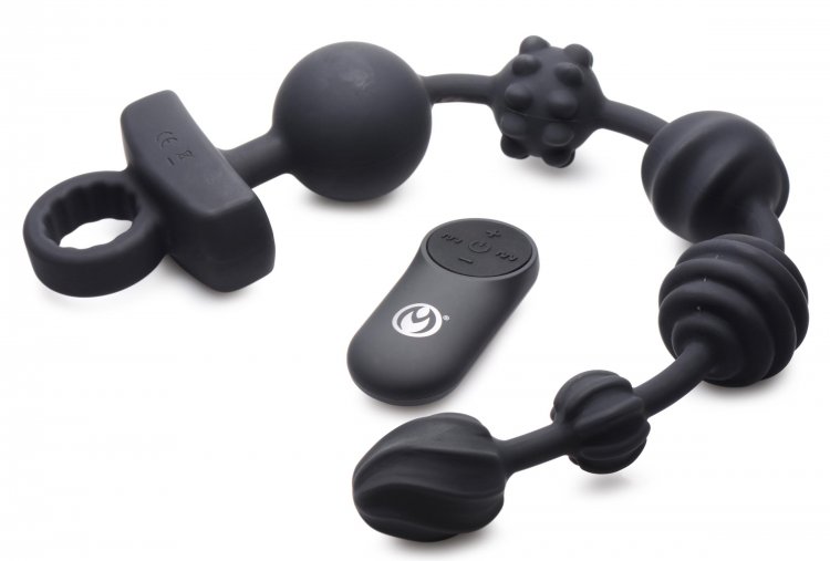 Master Series 10X Rattler Đen Siêu Rung Hậu Môn