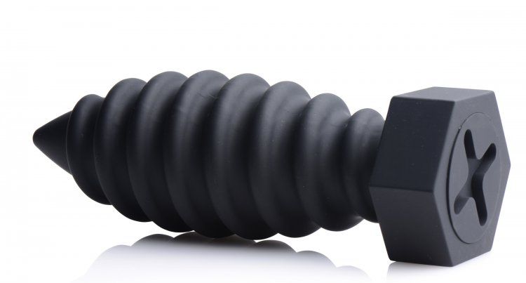 TOF Spiral Anal Plug Đen 7cm Xoắn Ốc Siêu To Khủng