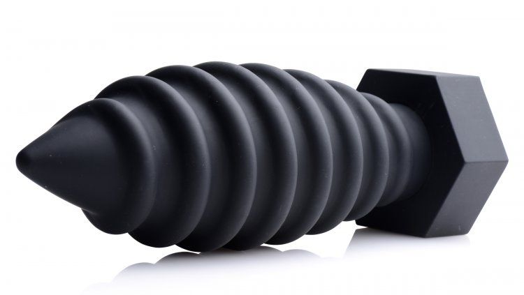 TOF Spiral Anal Plug Đen 7cm Xoắn Ốc Siêu To Khủng