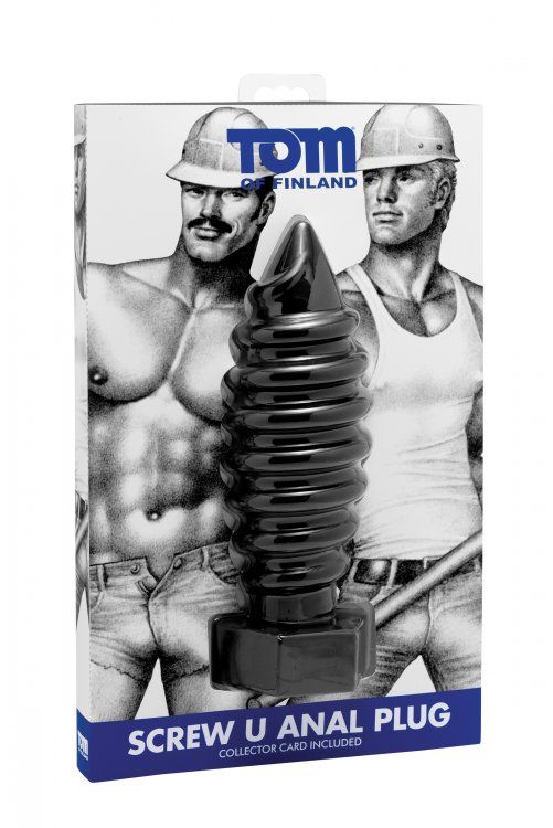 TOF Spiral Anal Plug Đen 7cm Xoắn Ốc Siêu To Khủng