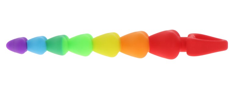 ToyJoy Chuỗi Hậu Môn Rainbow Tim 21.5cm An Toàn
