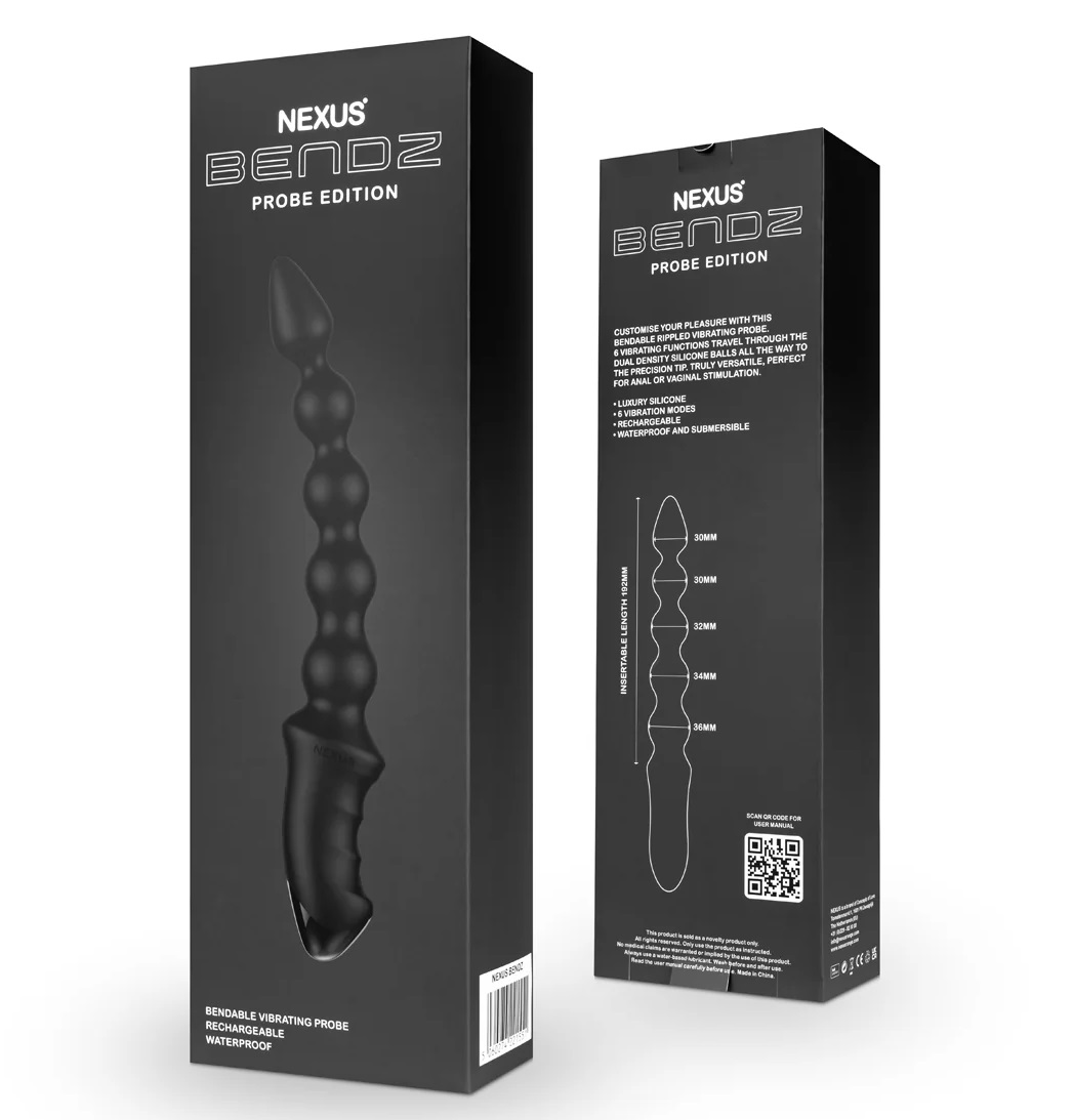 Nexus Bendz Anal Đen 26cm – Chuỗi Rung Hậu Môn Thăng Hoa!