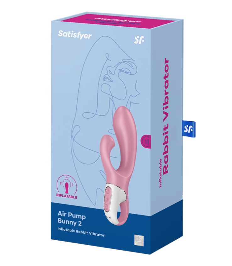 Satisfyer Air Pump Thỏ Rung Hồng 20cm Thích Lên Đỉnh