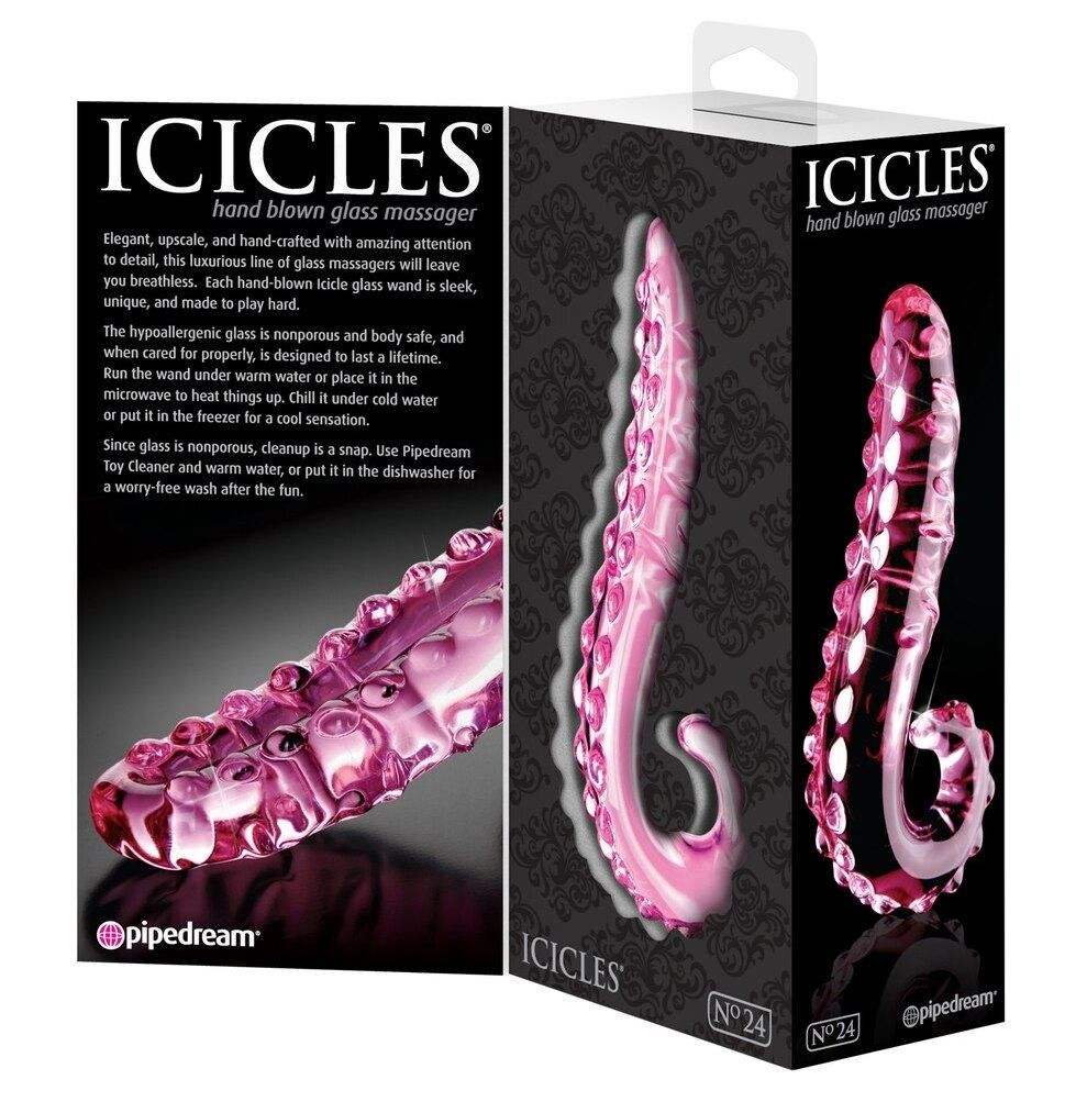 Glass Anal Icicles 24 Hồng 15cm An Toàn Massage Hậu Môn