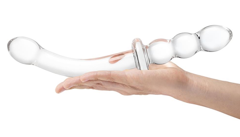 Glas Dildo 30.5cm G-spot Thủy Tinh Rãnh Đỉnh