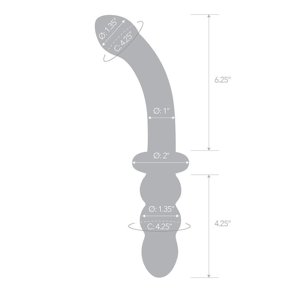 Glas Dildo 30.5cm G-spot Thủy Tinh Rãnh Đỉnh