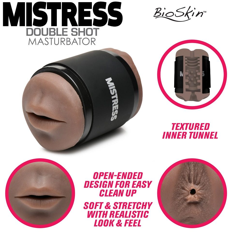 Mistress Đen Song Khiếu Mông Miệng 11cm
