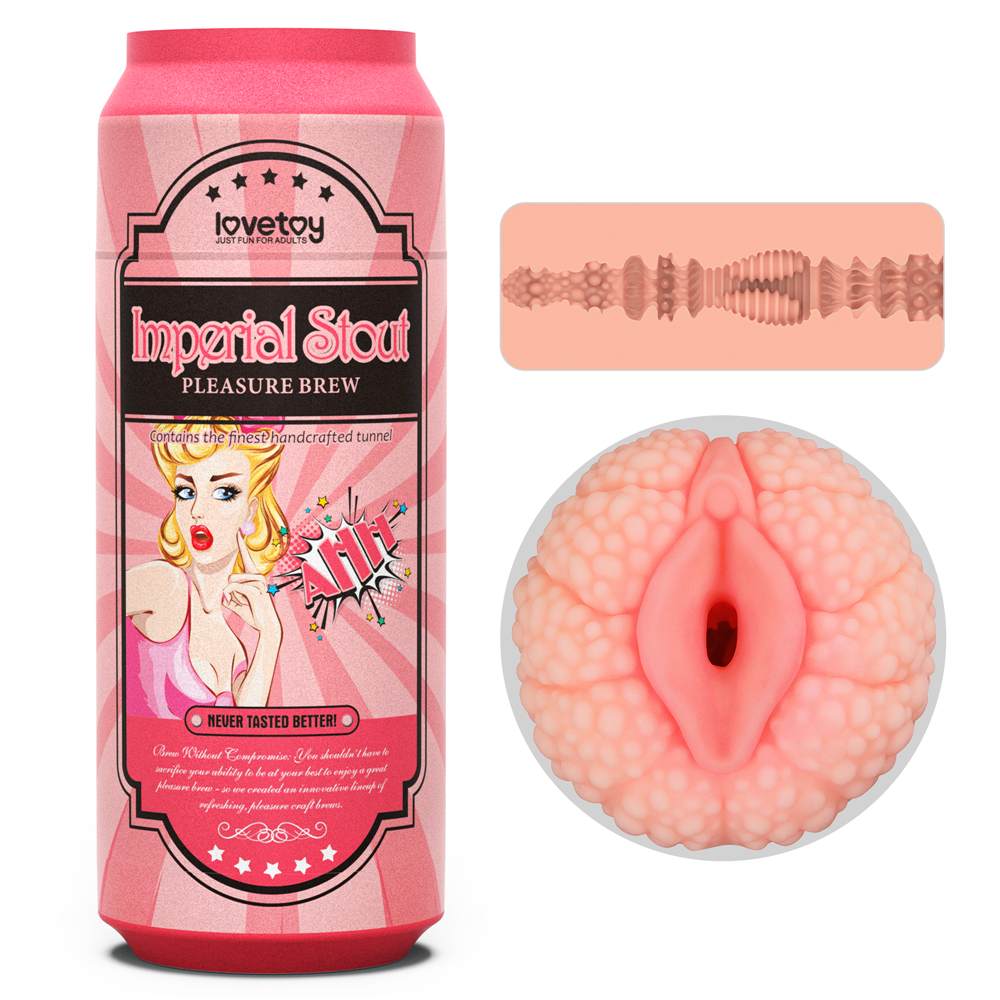 Lovetoy Imperial Đen Bia Masturbator 19.8cm Thực Tế