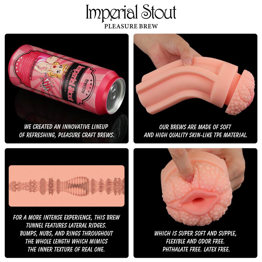 Lovetoy Imperial Đen Bia Masturbator 19.8cm Thực Tế